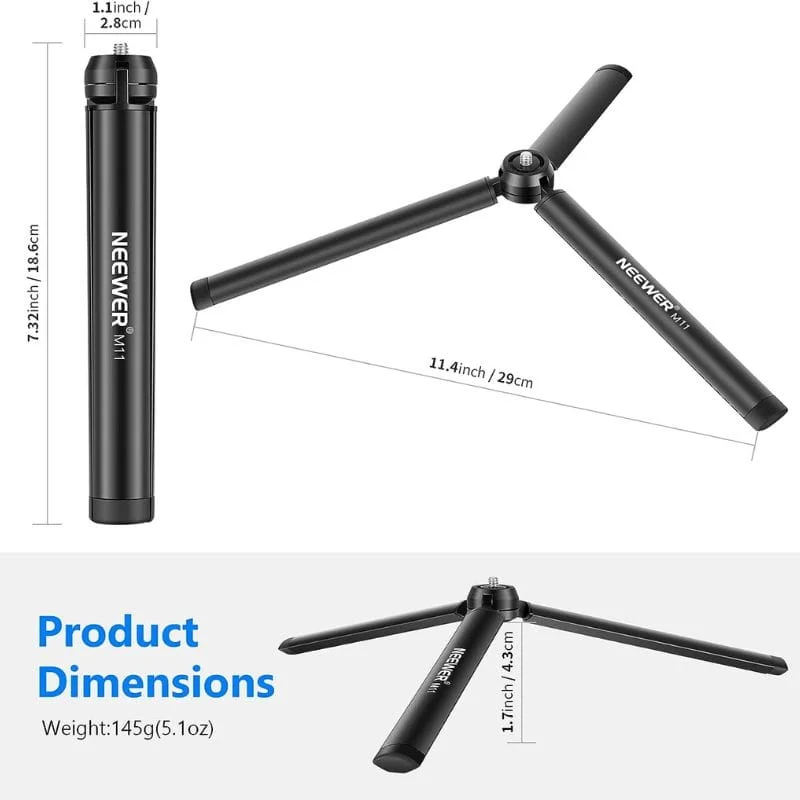 مینی سه پایه نیور NEEWER Metal Mini Tripod M11
