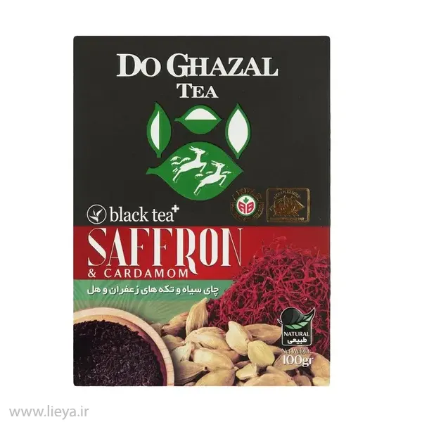 چای دوغزال هل و زعفران- 100 گرم