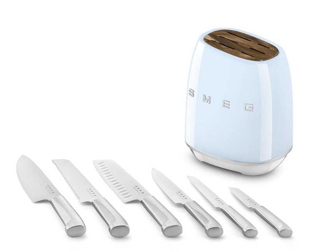 سرویس چاقو 7 پارچه اسمگ مدل SMEG KBSF01BL رنگ آبی — تصویر ۸