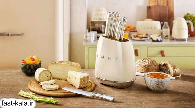 سرویس چاقو 7 پارچه اسمگ مدل SMEG KBSF01 رنگ مشکی — تصویر ۸
