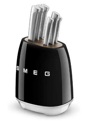 سرویس چاقو 7 پارچه اسمگ مدل SMEG KBSF01 رنگ مشکی — تصویر ۲
