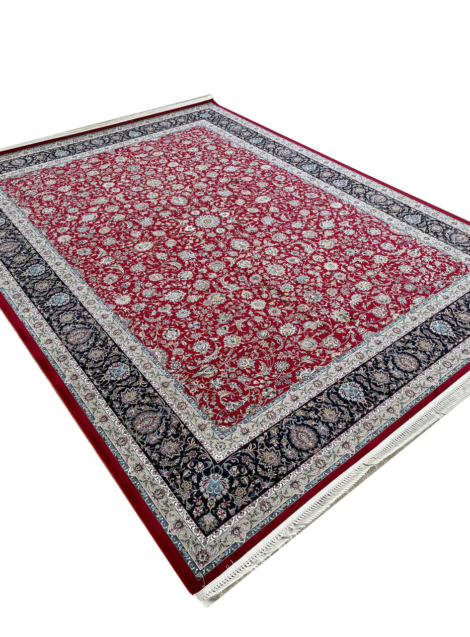 فرش افشان کاشان 1200 شانه غیر برجسته کد 4103