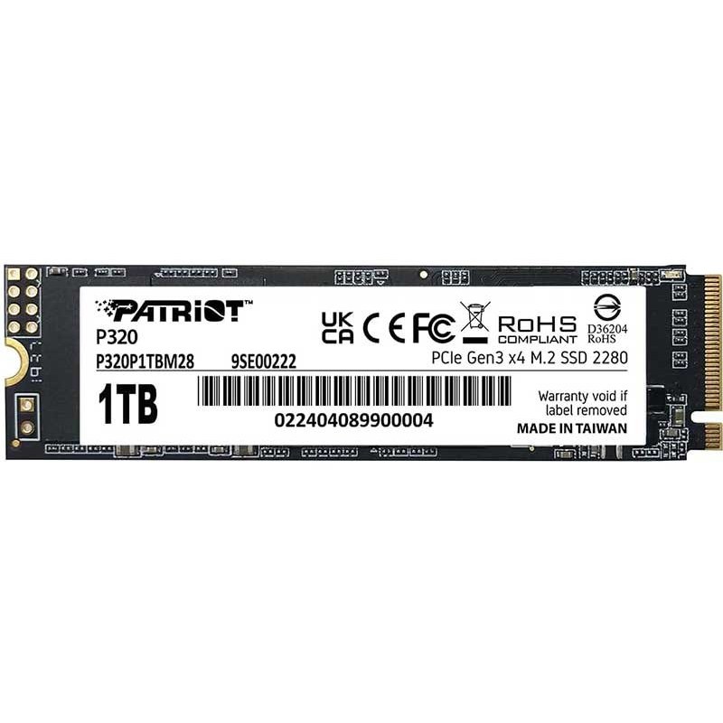 حافظه اس اس دی اینترنال پتریوت مدل P320 M.2 2280 NVMe ظرفیت 1 ترابایت — تصویر ۲