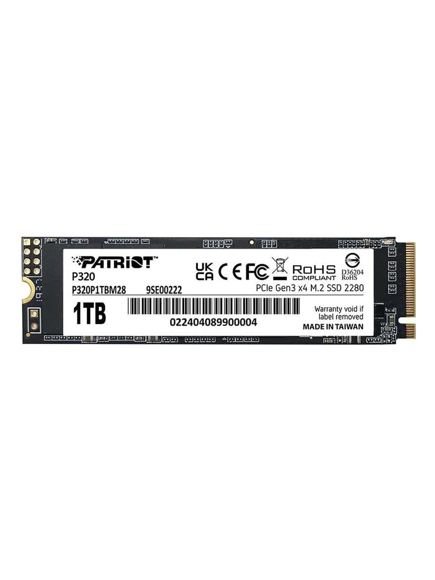 حافظه اس اس دی اینترنال پتریوت مدل P320 M.2 2280 NVMe ظرفیت 1 ترابایت — تصویر ۵