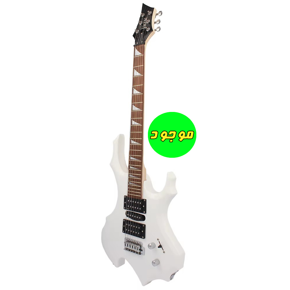گیتار الکتریک IRIN Flame-shaped Electric Guitar R-180 رنگ سفید — تصویر ۲