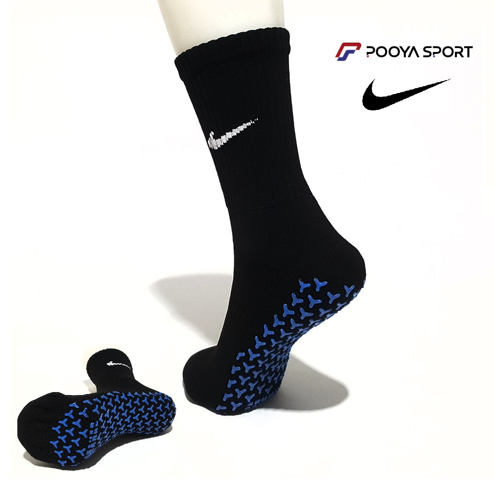 جوراب ورزشی استپ دار حوله ای نایک Nike ساق متوسط مشکی — تصویر ۲