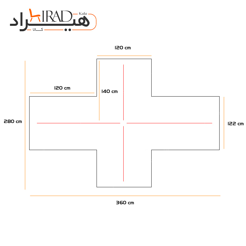 میز کار گروهی هیراد مدل W106 — تصویر ۳