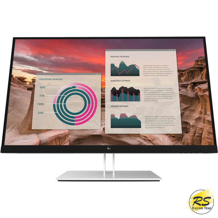 مانیتور اچ پی 27 اینچ فریم لس HP E27u G4 QHD
