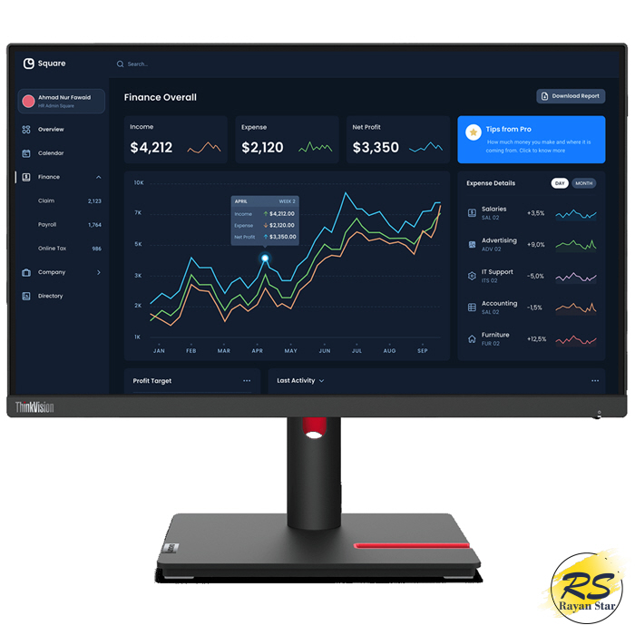 مانیتور لنوو 22 اینچ فریم لس Lenovo T22i-30