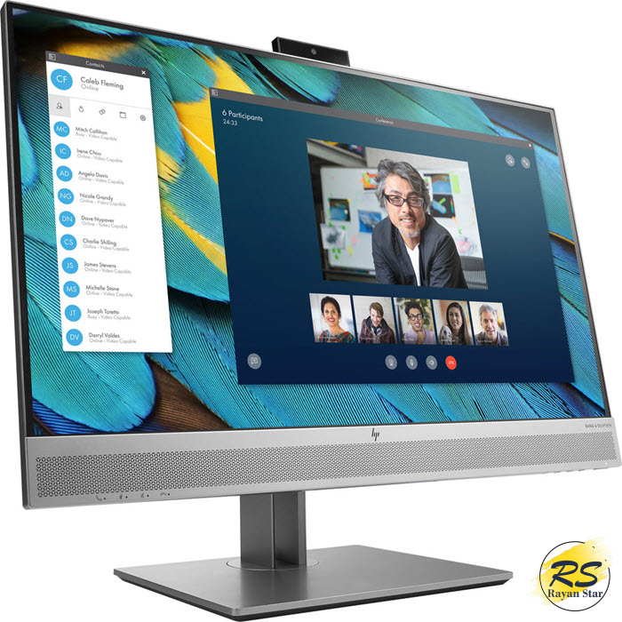 مانیتور اچ پی 24 اینچ فریم لس (اسپیکر – وبکم) مدل HP E243m — تصویر ۴