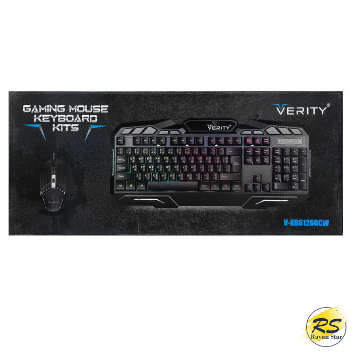 کیبورد و ماوس گیمینگ وریتی مدل Verity V-KB6126GCW — تصویر ۲