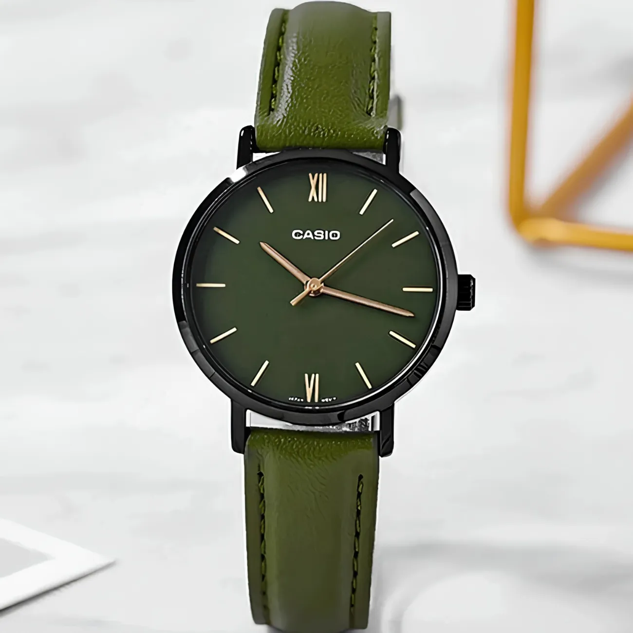 ساعت مچی زنانه کاسیو Casio مدل LTP-VT02BL-3AUDF بند چرمی — تصویر ۸