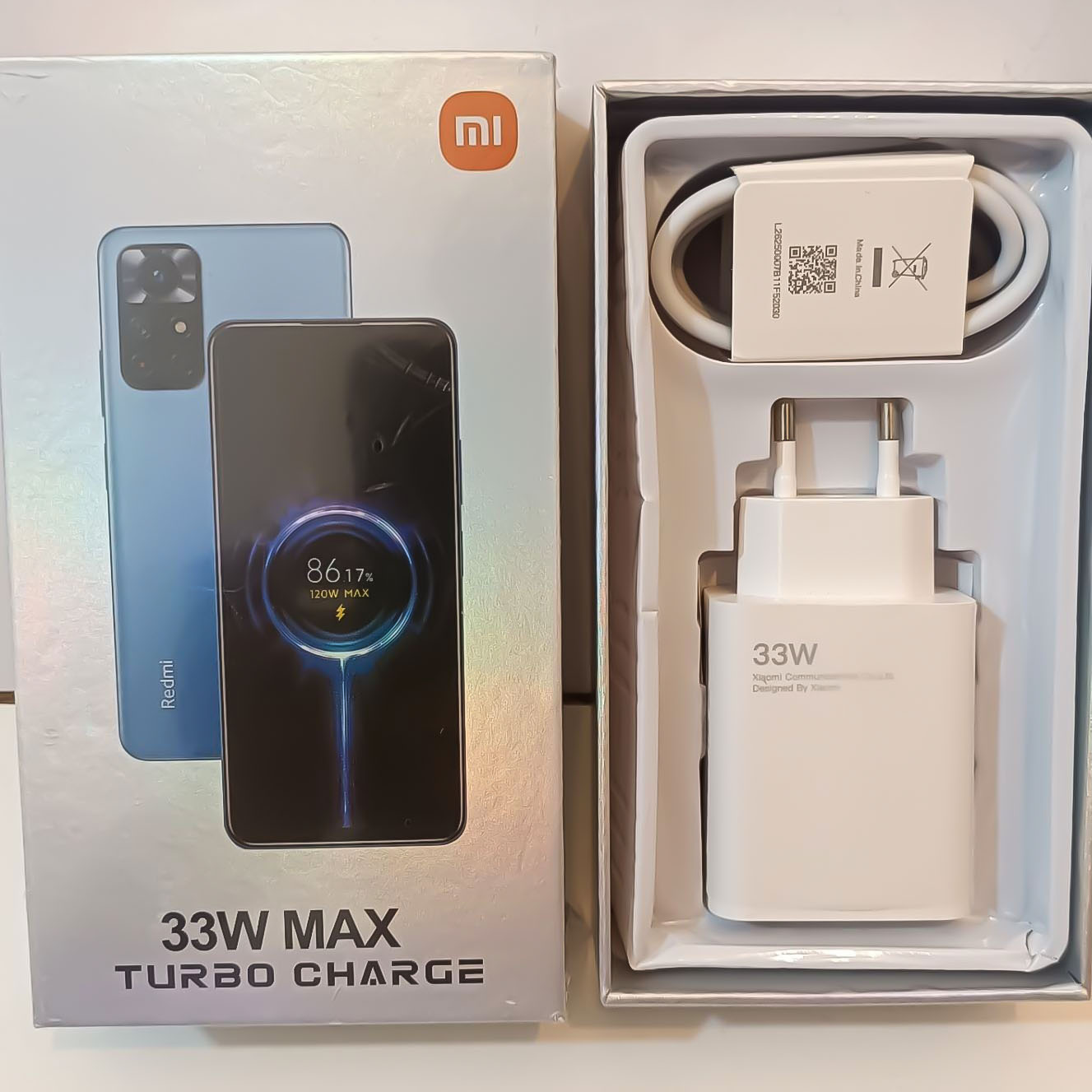 شارژر دیواری فست شارژ 33W همراه با کابل شیائومی (Xiaomi)