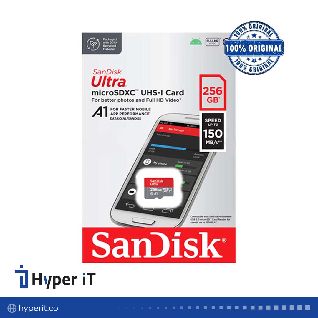 رم میکرو SanDisk مدل microSDXC 150MB ظرفیت 256G
