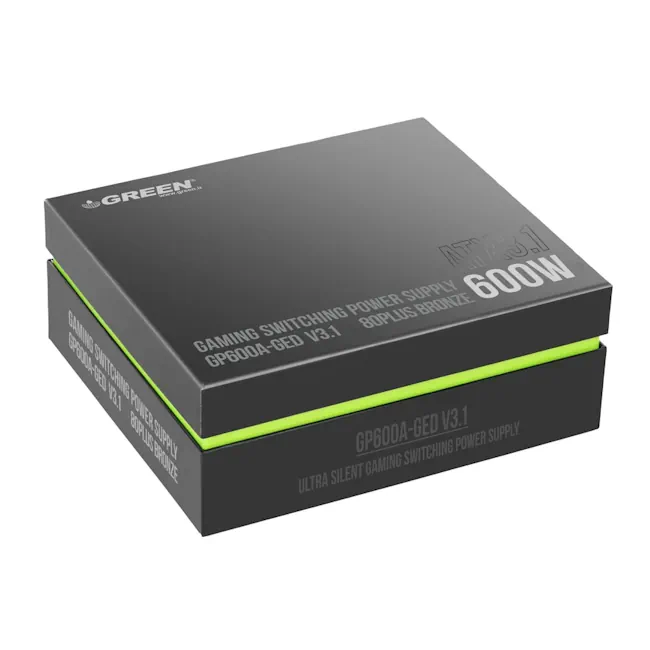 منبع تغذیه کامپیوتر گرین مدل Green GP600A-GED V3.1 80 Plus Bronze 600W توان 600 وات