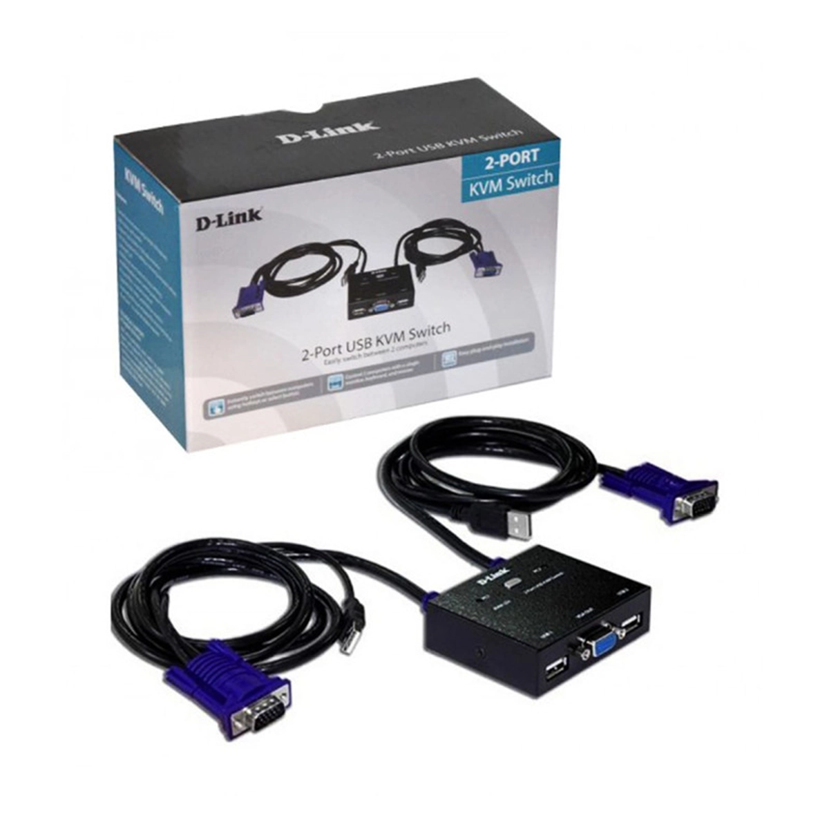 سوییچ KVM دو پورت USB دی لینک مدل KVM-222 — تصویر ۴