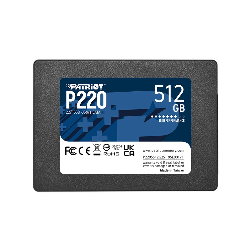 حافظه SSD پتریوت Patriot P220 512GB ظرفیت 512 گیگابایت