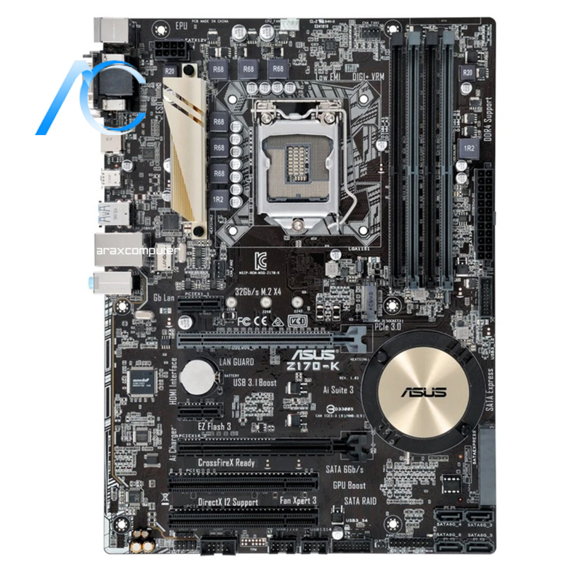 مادربرد دسته دوم ایسوس مدل MAINBOARD USED ASUS Z170-K
