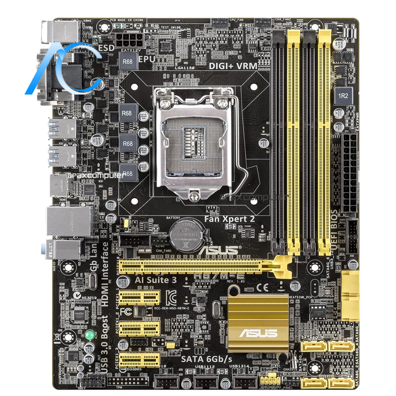 مادربرد دسته دوم ایسوس مدل MAINBOARD USED ASUS H87M-E