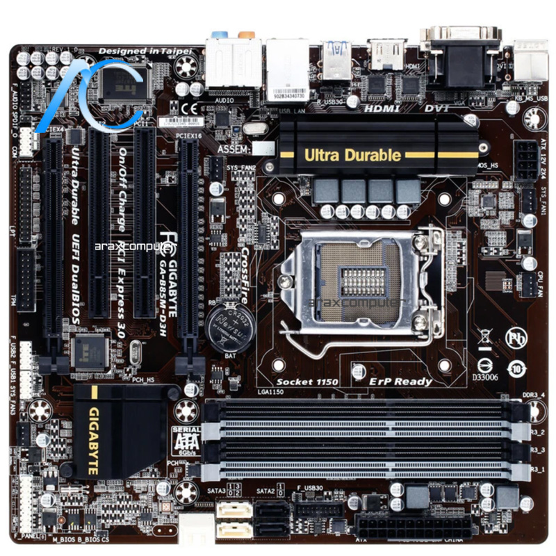 مادربرد دسته دوم گیگابایت مدل MAINBOARD USED GIGABYTE GA-B85M-D3H