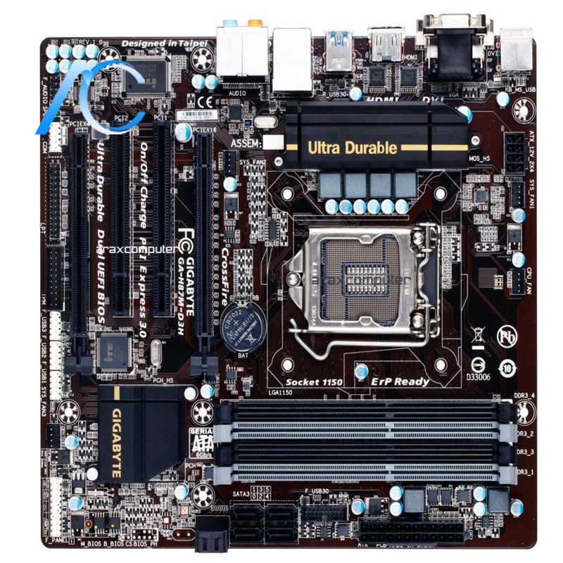 مادربرد دسته دوم گیگابایت مدل MAINBOARD USED GIGABYTE GA-H87M-D3H