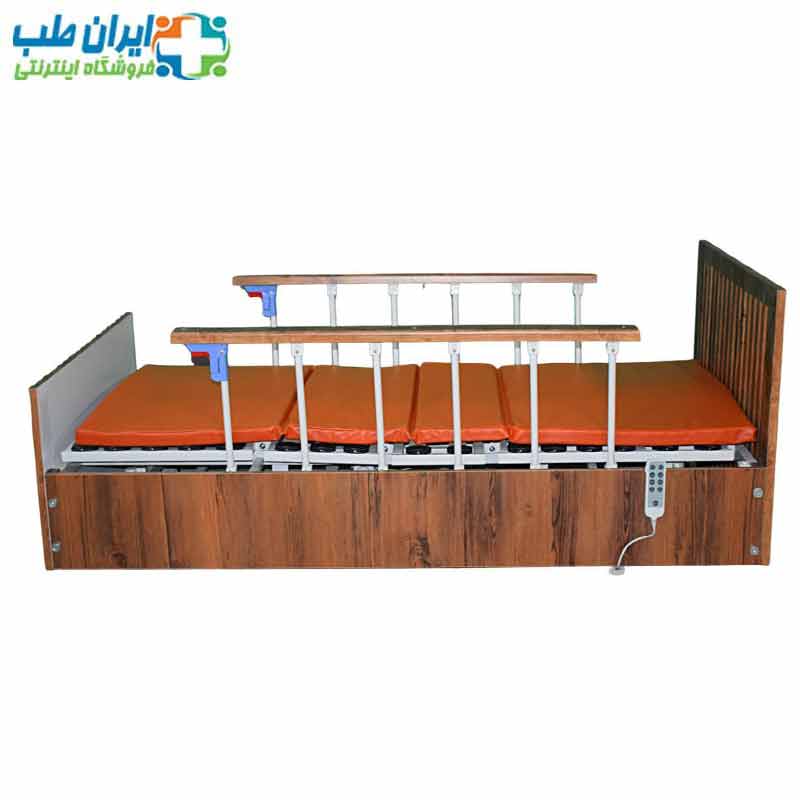 تخت بیمار بیمارستانی چوبی خانگی برقی — تصویر ۳