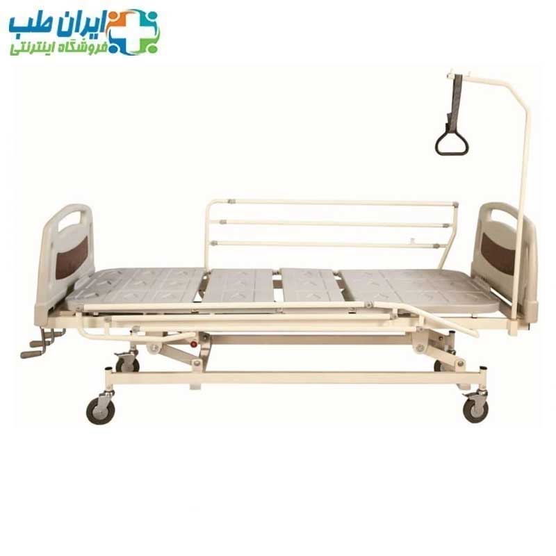 تخت بیمارستانی سه شکن مکانیکی ((تنظیم ارتفاع)) 3SH-PA — تصویر ۳