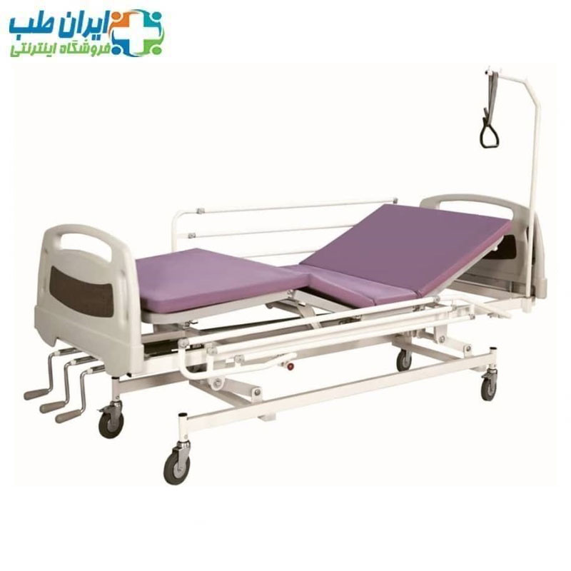 تخت بیمارستانی سه شکن مکانیکی ((تنظیم ارتفاع)) 3SH-PA — تصویر ۴