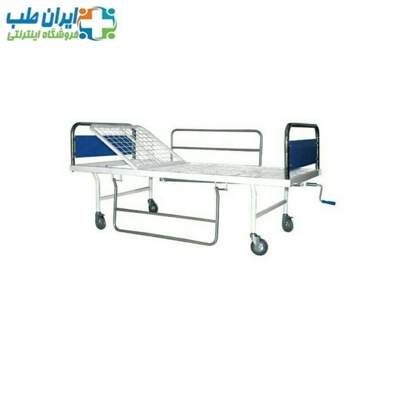 تخت بیمار یک شکن کفی فلزی بدون تنظیم ارتفاع — تصویر ۴