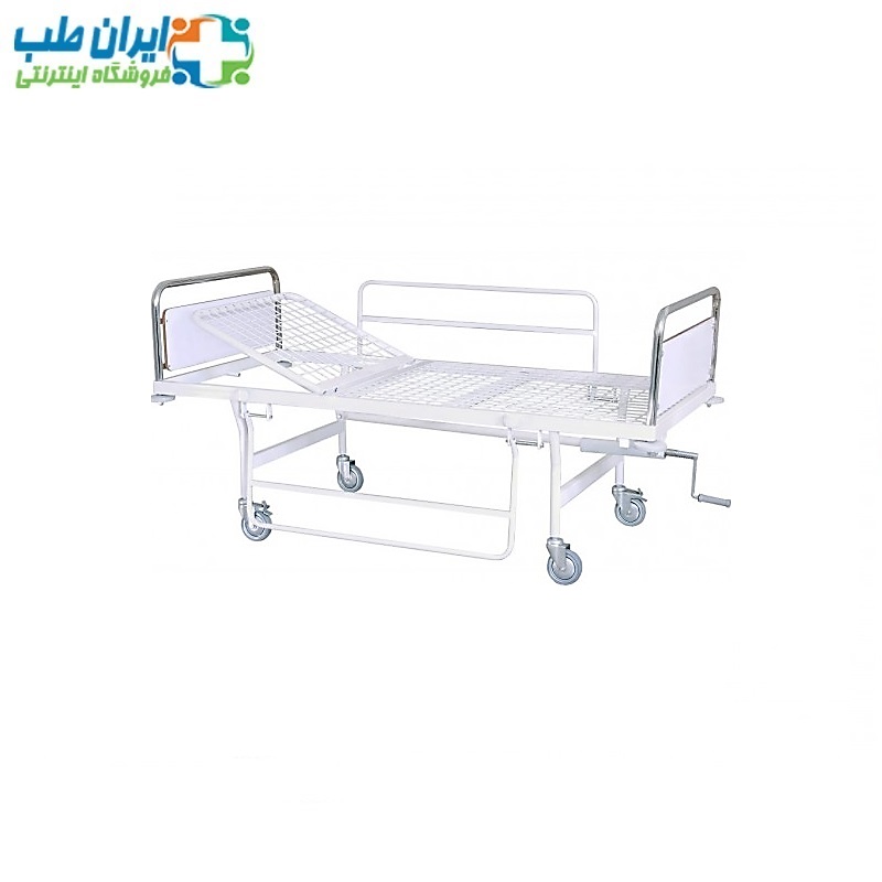 تخت بیمار یک شکن کفی فلزی بدون تنظیم ارتفاع — تصویر ۲