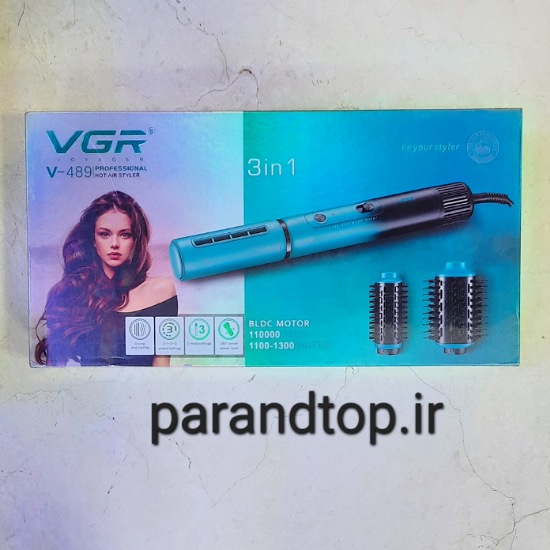 سشوار برس دار وی جی آر مدل VGR V-489 حرفه ای (اورجینال)