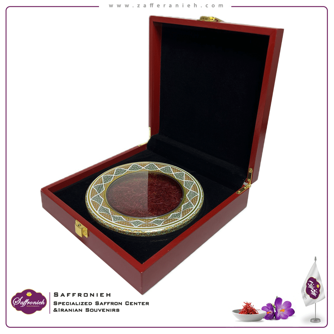 پک چوبی هدیه زعفران مدل مشاهیر — تصویر ۲
