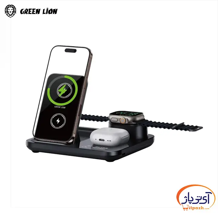 شارژر وایرلس گرین لاین MULTIFUNCTIONAL 3 IN 1