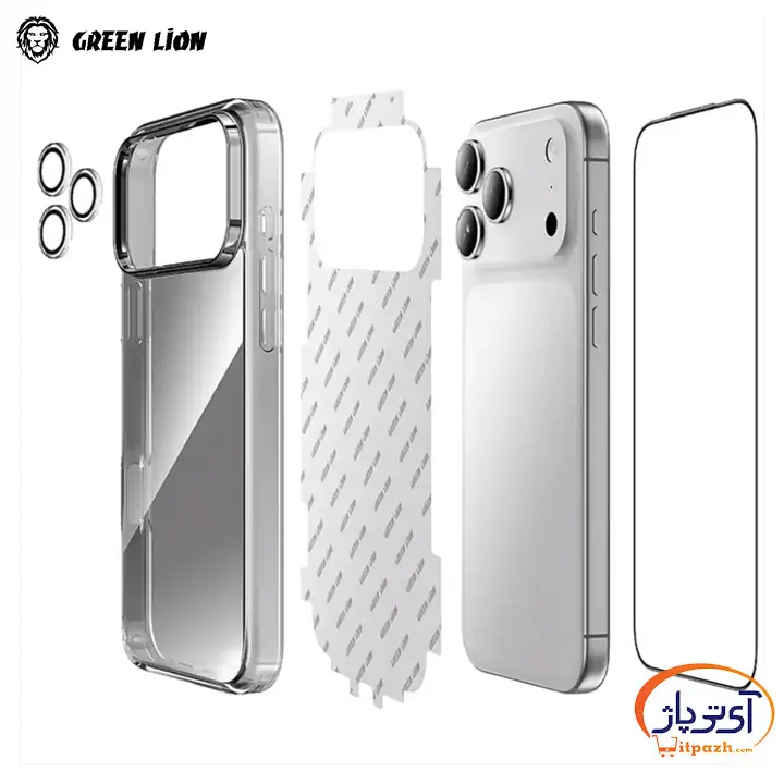 پک 4 تایی گارد و گلس گرین لاین DEFENDER PACK 4 IN 1 گوشی IPHONE 17PRO MAX