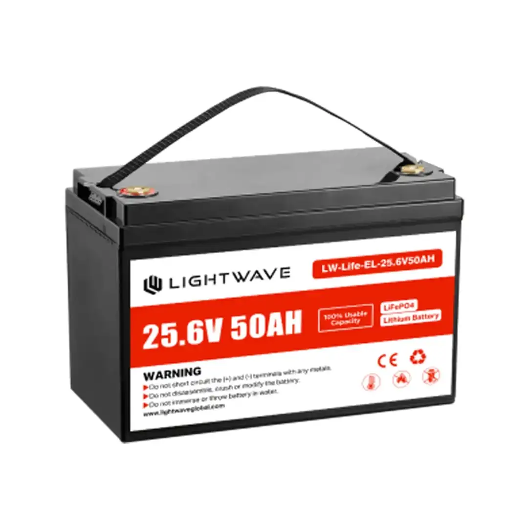 باتری لیتیوم آهن فسفات 25.6 ولت 50 آمپر ساعت لایت ویو مدل LW-Life-EL-25.6V50AH