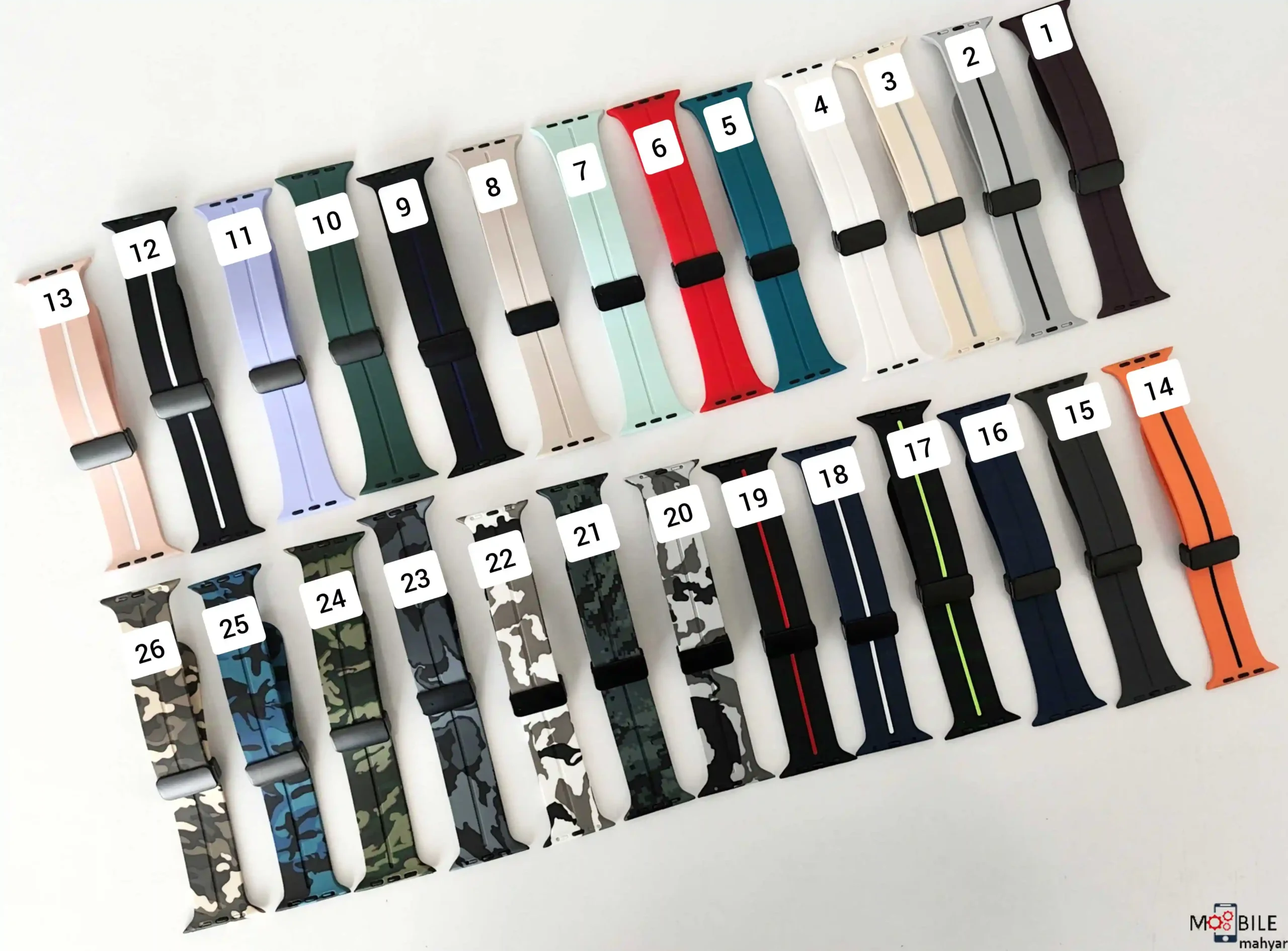 بند ساعت سیلیکونی سگک دار apple watch