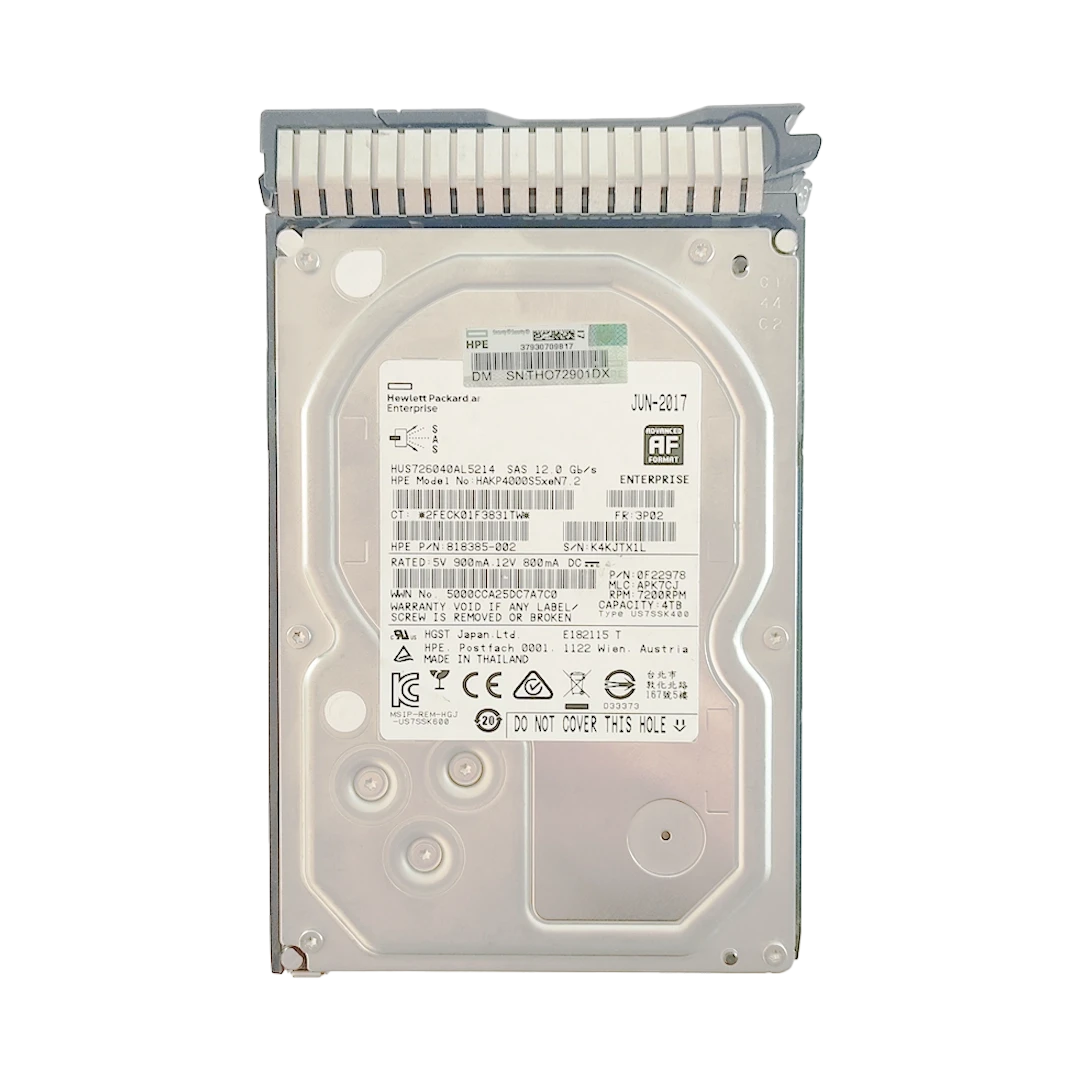 هارد سرور مدل HPE HDD 4TB SAS 6G Mdl 7.2K LFF ظرفیت 4 ترابایت 818385-002 — تصویر ۲