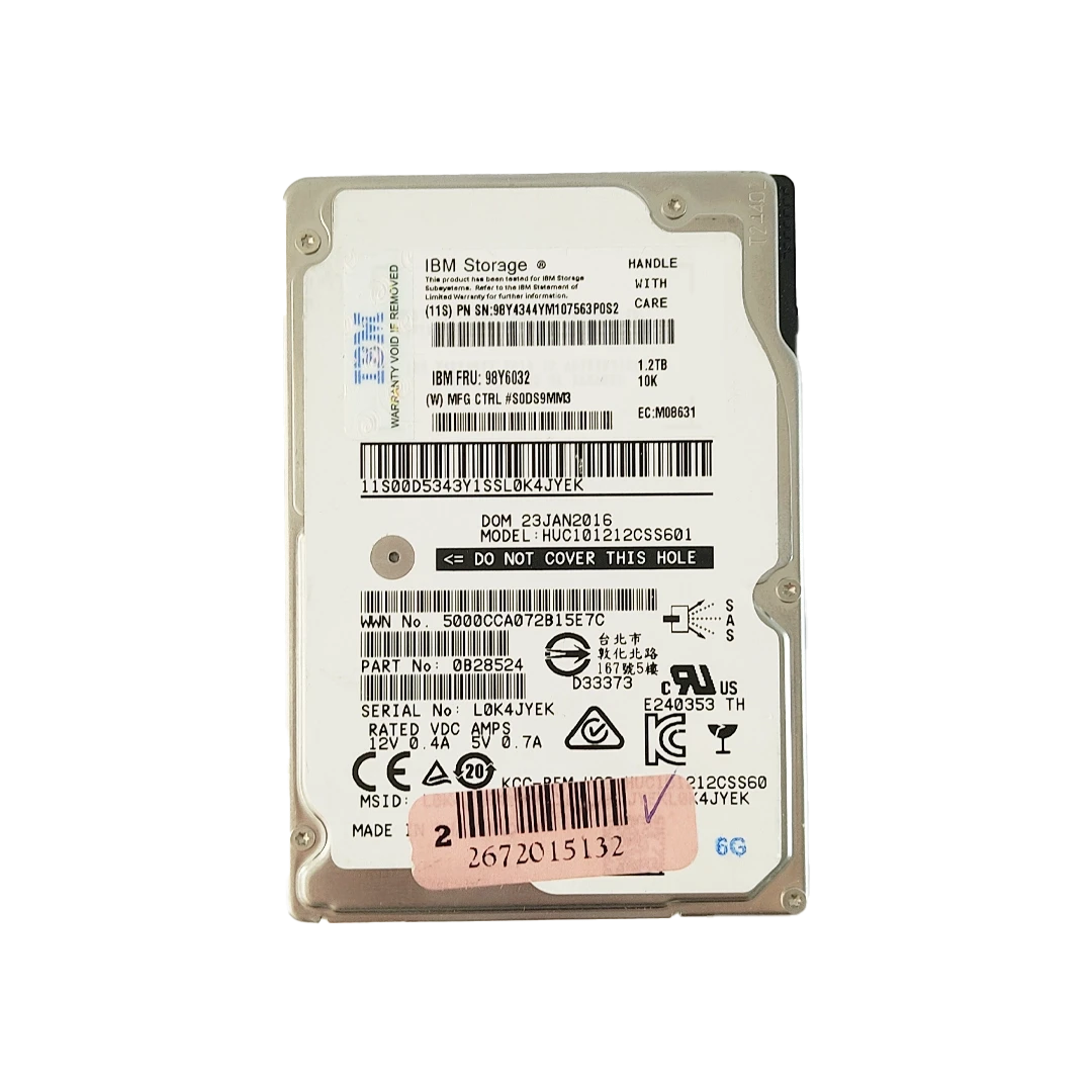 هارد سرور مدل IBM HDD 1.2TB SAS 6G Ent 10K SFF Tray ریتل پک ظرفیت 1/2 ترابایت 0B28524 — تصویر ۲