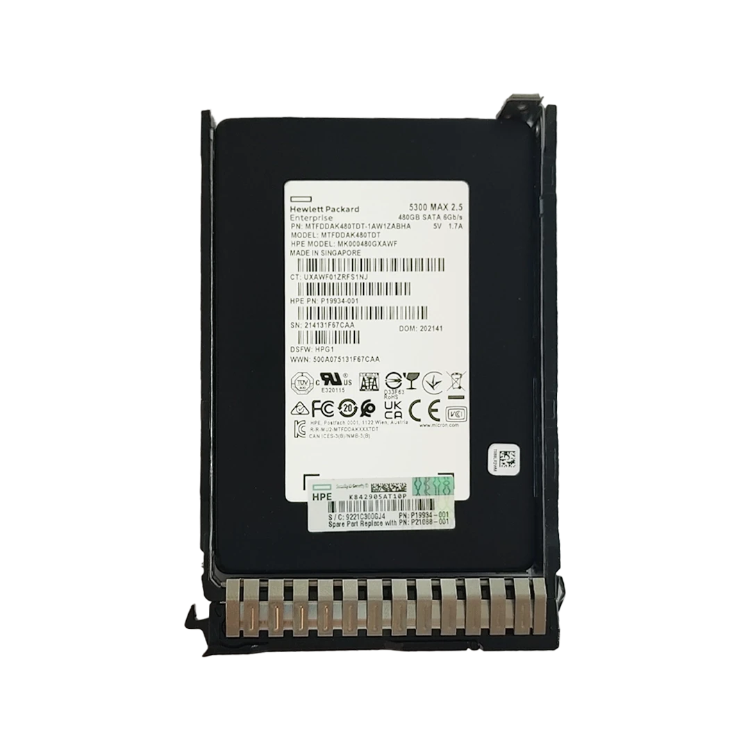 اس اس دی سرور مدل HPE SSD 480GB SATA MU SFF ظرفیت 480 گیگابایت P19934-001 — تصویر ۲