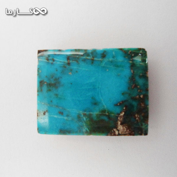 سنگ فیروزه آبی انگشتری اصیل و خوش تراش نیشابوری — تصویر ۳