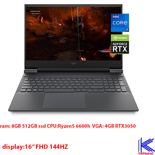لپ تاپ اچ پی استوک HP Victus 16 Ryzen 5-6600H 12GB- 1TB SSD-4GB RTX3050Ti FHD 60HZ