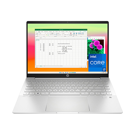 لپ تاپ اچ پی استوک HP Pavilion Plus 14 ryzen7-7840u 16GB 512gb SSD amd+npu 3k