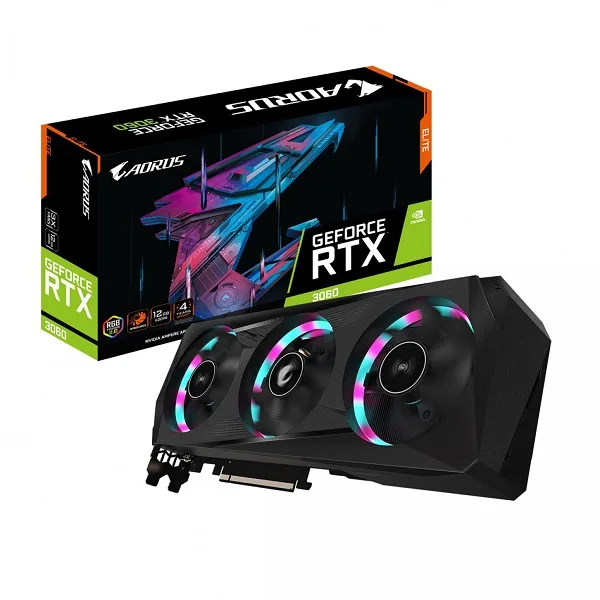 کارت گرافیک استوک گیگابایت GIGABYTE AORUS RTX 3060 Elite 12G