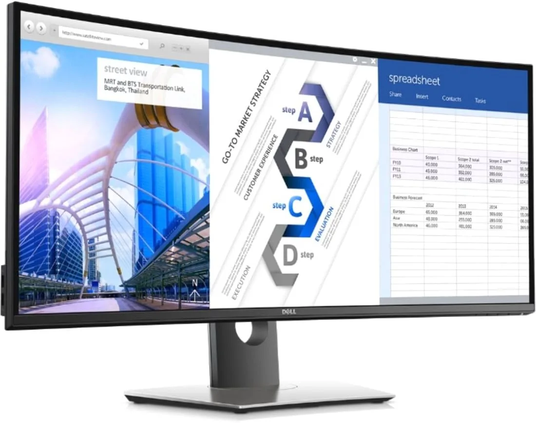 مانیتور استوک خمیده دل 34 اینچ Dell U3417w