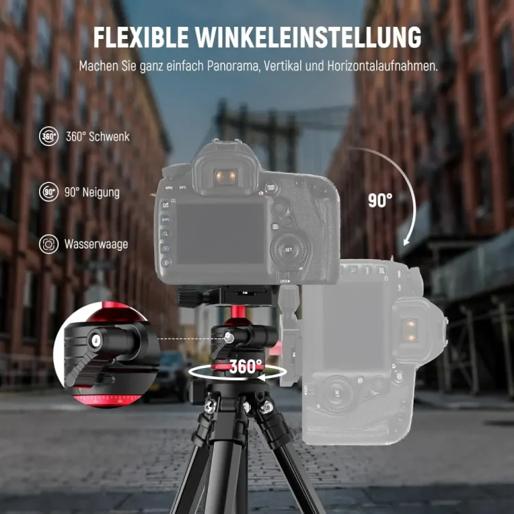سه پایه دوربین نیور NEEWER TP12 TRAVEL TRIPOD WITH BALL HEAD AND PHONE HOLDER — تصویر ۵