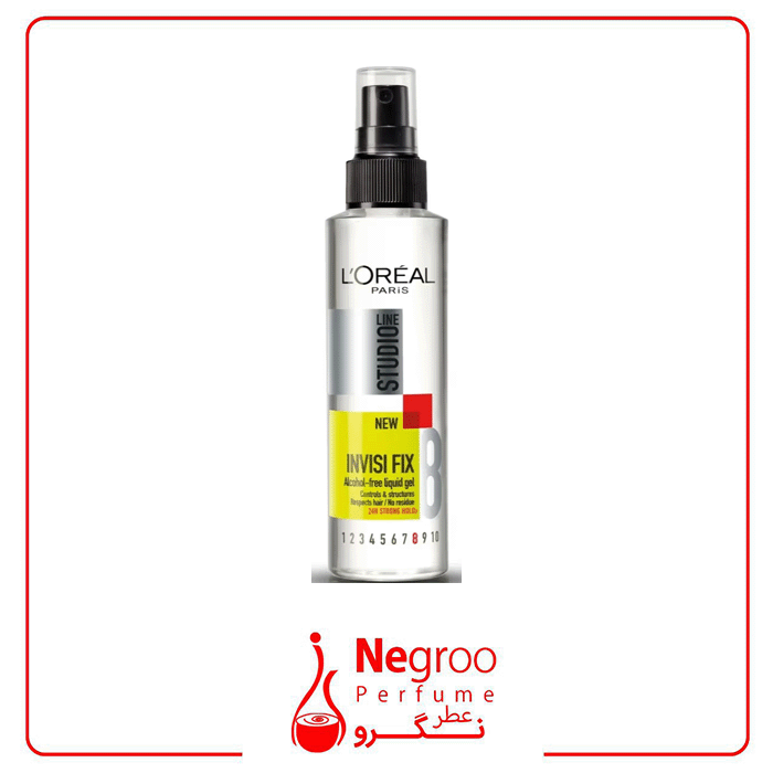 اسپری ژل مایع حالت دهنده موی لورال استودیو LOreal Invisi Fix 8 حجم 150 میلی لیتر اورجینال