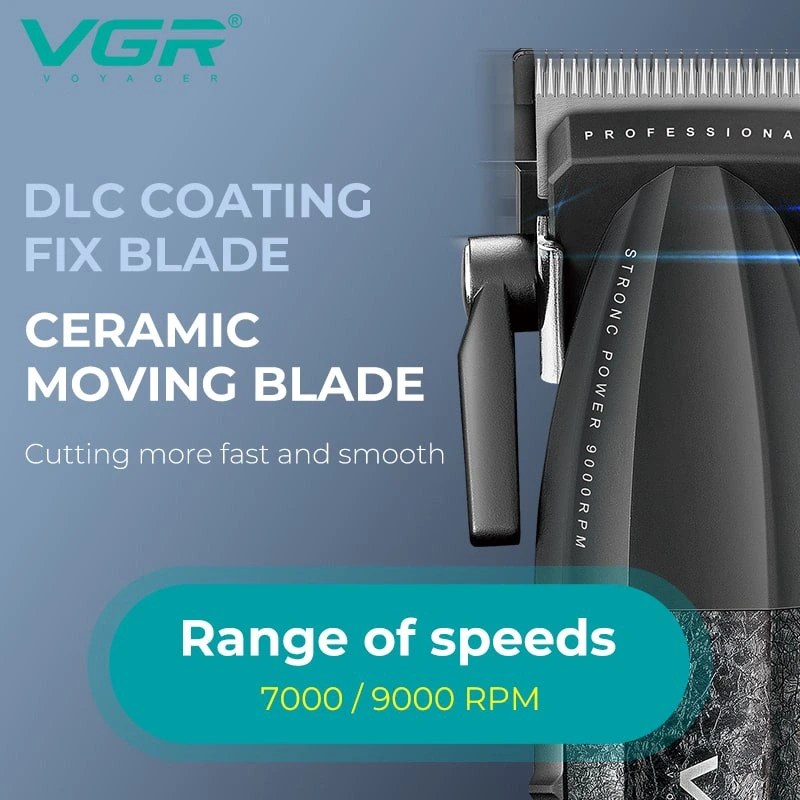 ماشین اصلاح وی جی آر مدل VGR V-640 با تیغه سرامیک و برش مستقیم — تصویر ۴