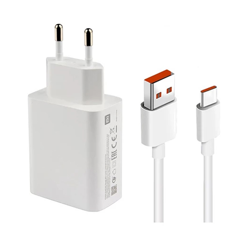شارژر دیواری اورجینال شیائومی 67 وات به همراه کابل تبدیل USB-C