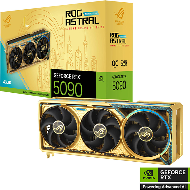 کارت گرافیک ایسوس ASUS ROG Astral GeForce RTX 5090 Dhahab OC Edition 32GB GDDR7