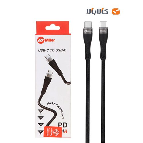 کابل تایپ سی به تایپ سی (Type-C To Type-C) میلر (Miller) طول 1 متر — تصویر ۲